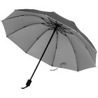 Зонт-наоборот складной Silvermist, черный с серебристым
