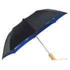 Зонт Blue skies 21 двухсекционный полуавтомат, черный
