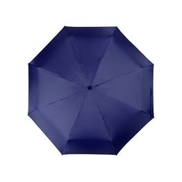 Зонт складной Columbus, механический, 3 сложения, с чехлом, темно-синий