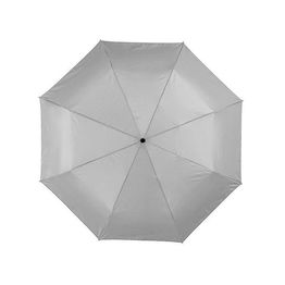 Зонт Alex трехсекционный автоматический 21,5, серебристый/черный (Р)