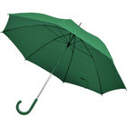 Зонт-трость с пластиковой ручкой, механический; зеленый; D=103 см; 100% полиэстер; шелкография