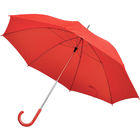 Зонт-трость с пластиковой ручкой, механический; красный; D=103 см; 100% полиэстер; шелкография