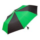 Зонт складной, зеленый/черный