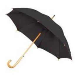 Зонт-трость с деревянной изогнутой ручкой 