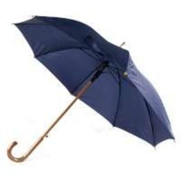 Зонт-трость с деревянной изогнутой ручкой 