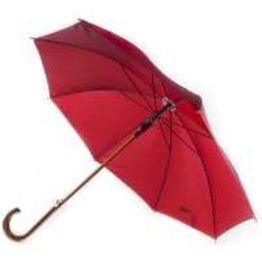 Зонт-трость с деревянной изогнутой ручкой 