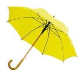 Зонт-трость с деревянной изогнутой ручкой 