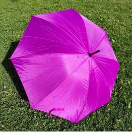 Зонт-трость с деревянной изогнутой ручкой 