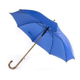 Зонт-трость с деревянной изогнутой ручкой 