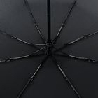 Зонт автомат однотонный Черный, 3 сложения