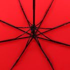Зонт АРТ однотонный Красный, 3 сложения, механика