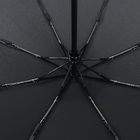 Зонт АРТ однотонный Черный, Мужской, 3 слож, Автоматический