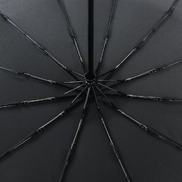 Зонт АРТИ однотонный Черный, Мужской, 3 слож, ПолнАвто, 12/58