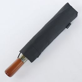 Зонт АРТА однотонный Черный, Мужской, 3 слож, ПолнАвто, 12/63, дерево