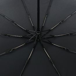 Зонт АРТОН однотонный Черный, Мужской, 3 слож, ПолнАвто, 10/58, чехол- экокожа,подар.коробка