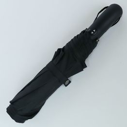 Зонт Некс Т, однотонный Черный, Мужской, 3сл., Полный Автомат, 8/60, П/Э