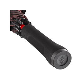 Зонт-трость 1084 Colorline с цветными спицами и куполом из переработанного пластика, черный/красный