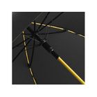 Зонт-трость 1084 Colorline с цветными спицами и куполом из переработанного пластика, черный/желтый
