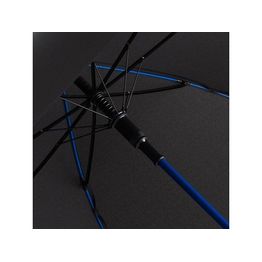 Зонт-трость 1084 Colorline с цветными спицами и куполом из переработанного пластика, черный/синий