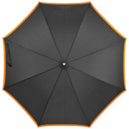Зонт-трость Highlight, черный с оранжевым
