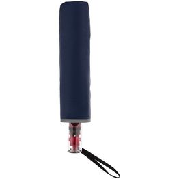 Зонт наоборот складной Futurum со светоотражающим кантом, темно-синий