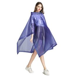 Дождевик пончо Budget туристический один размер, синий