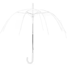 Зонт-трость Klar с прозрачным куполом, белый 