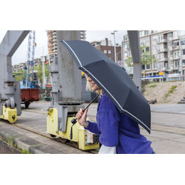 Компактный зонт Impact из RPET AWARE™ со светоотражающей полосой, d96 см 