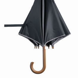 Автоматический деревянный зонт WALTZ, черный, серый