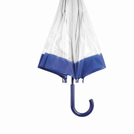 Зонт куполообразной формы HONEYMOON, синий, прозрачный