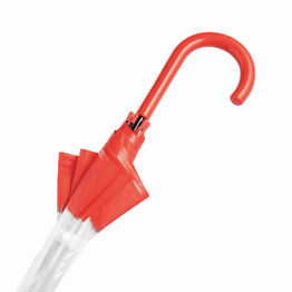 Зонт куполообразной формы HONEYMOON, красный, прозрачный