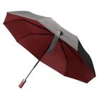 Зонт складной автоматический Forest Dolphin Bicolour диаметр 117 см, серо-бордовый