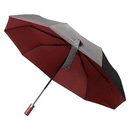 Зонт складной автоматический Forest Dolphin Bicolour диаметр 117 см, серо-бордовый