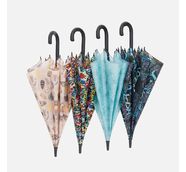 Зонт-трость Undercolor с полной запечаткой на заказ, с зелеными спицами