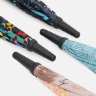 Зонт-трость Undercolor с полной запечаткой на заказ, с голубыми спицами