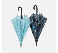 Зонт-трость Undercolor с полной запечаткой на заказ, с голубыми спицами