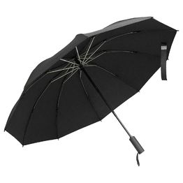 Зонт складной автоматический обратного сложения Forest Liverpool Reverse Safeclosing, диаметр 117 см, 10 панелей, с плавным закрытием, в подарочной коробке, черный
