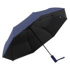 Зонт складной автоматический Forest Nautilus Bicolour диаметр 117 см, темно-синий/черный, в подарочной коробке