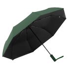 Зонт складной автоматический Forest Nautilus Bicolour диаметр 117 см, темно-зеленый/черный, в подарочной коробке