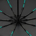 Зонт складной Skymate с УФ-защитой и ручкой-карабином, черный