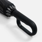 Зонт обратного сложения inLoop с ручкой-карабином, черный