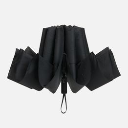 Зонт обратного сложения twoGether с двойным куполом, черный