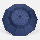 Зонт обратного сложения twoGether с двойным куполом, темно-синий
