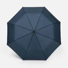 Зонт складной Smooth Move с плавным закрытием, темно-синий
