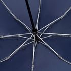 Зонт наоборот складной Futurum со светоотражающим кантом, темно-синий