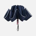 Зонт наоборот складной Futurum со светоотражающим кантом, темно-синий