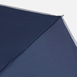 Зонт наоборот складной Futurum со светоотражающим кантом, темно-синий