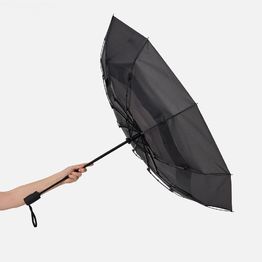 Складной зонт Dome Double с двойным куполом, серый