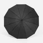 Зонт обратного сложения inLoop с ручкой-карабином, черный