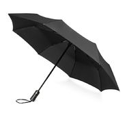Зонт складной Ontario, автоматический, 3 сложения, с чехлом, черный (Р)